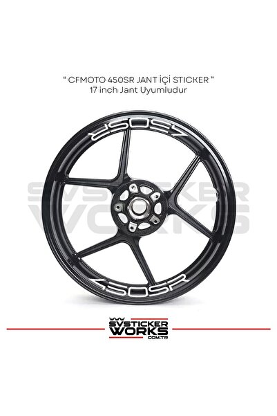ARONA CFMOTO 450SR Sticker Jant İçi Yazı 8 Adet Set Sticker Etiket