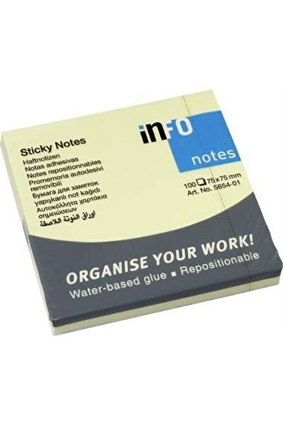 Halsa ملاحظات معلوماتية لاصقة 75×75 ملم صفراء 100 ورقة