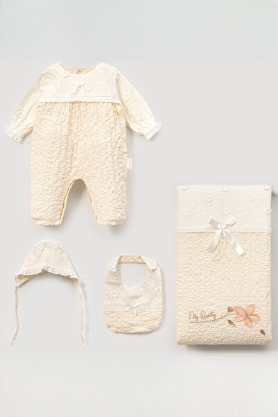 Cherub Baby Wrapped Muslin Blanket Jumpsuit Set Hospital Discharge Set