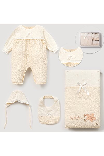 Cherub Baby Wrapped Muslin Blanket Jumpsuit Set Hospital Discharge Set