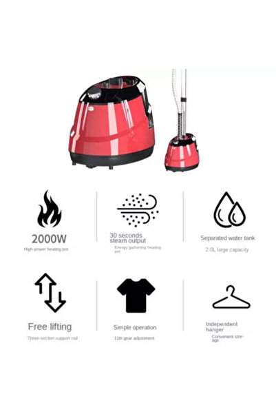 SokShop Portable Professional Vertical Garment Steamer 2000W, 2L - Removes Wrinkles in 45s