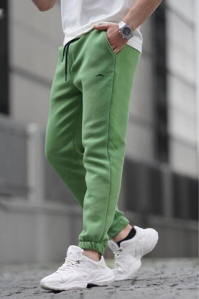 Madmext Green Basic Elasticated Sweatpants 6524