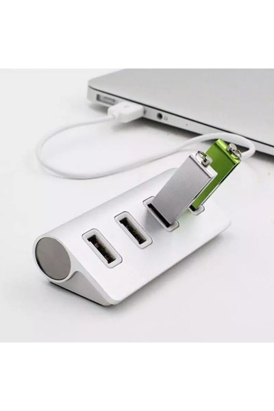 Gonga Aluminum hub, 4 USB ports, Gonga® Silver