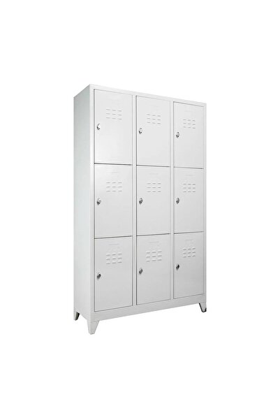 Raffar Metal Dokuzlu Personel Soyunma Dolabı eko