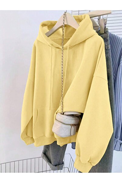 rocassi Ünisex Büyük Beden Kapüşonlu Sweatshirt