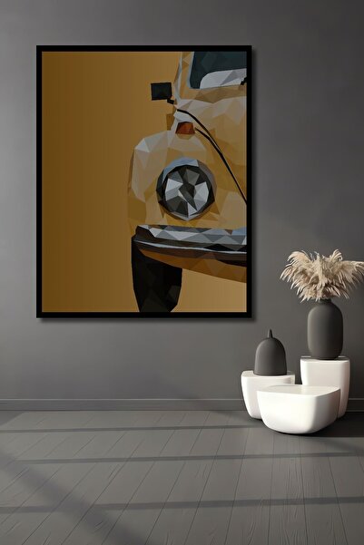 Caddemia Tablou decorativ din lemn, cu aspect de ramă, cu mozaic de mașină cl...