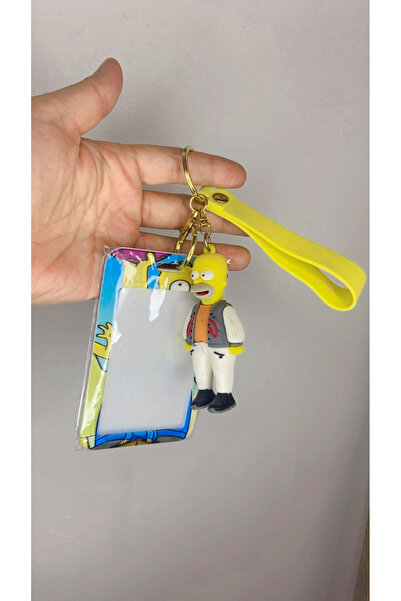 synshop The Simpsons Homer Maggie Simpson Silicone Keychain Card Holder Bag Charm Ornament Business Hospital School Gift