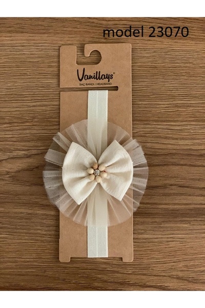 vanillays Cream Bow Baby Bandana Hair Accessory 23070