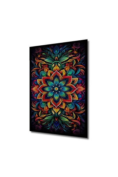 Caddemia Tablou decorativ din lemn, cu aspect de ramă, pătrat, colorat, cu ar...