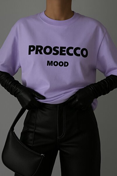 OVER HEAD Γυναικείο μπλουζάκι Prosecco Mood με στάμπα Oversize