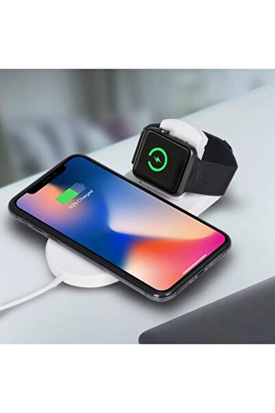 Gonga Universal wireless charger, 2 in 1, iPhone, white, Gonga® White