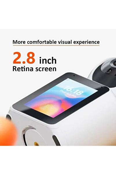 Trendoro Smart Wi-Fi Surveillance Camera with Video Call, 2.8" Screen, Two-Way Audio, Motion Detection