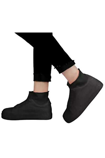 Gonga Husa/protectie de ploaie, reutilizabila, pentru incaltaminte, din cauciuc, Gonga® Negru