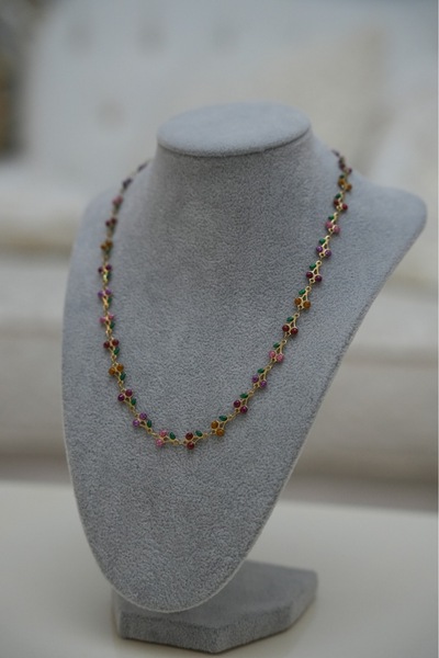 azraaccesoryy Çelik Renkli Küçük Kiraz Figürlü Kolye