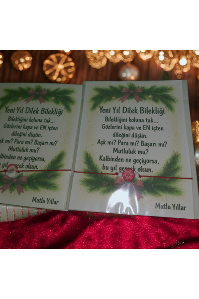 Yıldız İskandinav ✨   New Year's Wish Bracelet – (Pack of 5) a Warm Hope Gift...