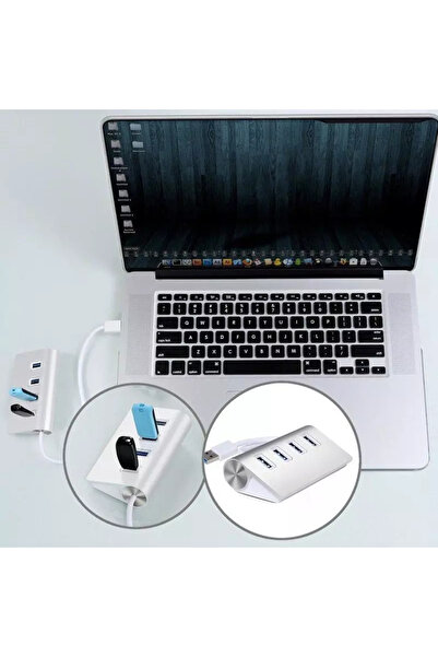 Gonga Aluminum hub, 4 USB ports, Gonga® Silver