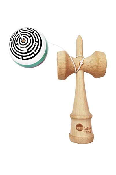 Brasoveanul Urias wood Kendama, Wooden ball + Waterproof USA Sticker for phone, 176KD