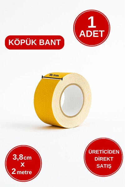 WAPPA 38mm Çift Taraflı Köpük Bant Kuvvetli Yapışkanlı Tamir Bandı ( 38mmx2me...