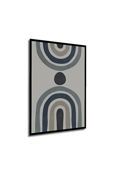 Caddemia Tablou decorativ din lemn cu aspect de cadru, cu forme de artă abstr...