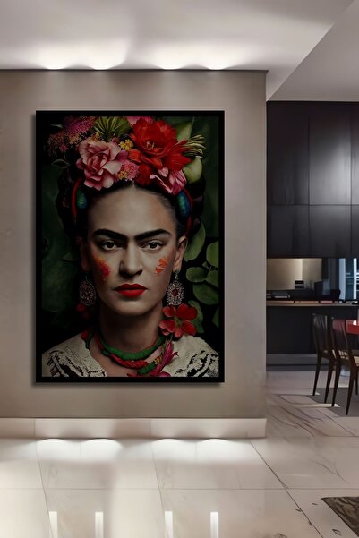 Caddemia Tablou decorativ din lemn, cu aspect de ramă, Frida Kahlo, pentru ca...