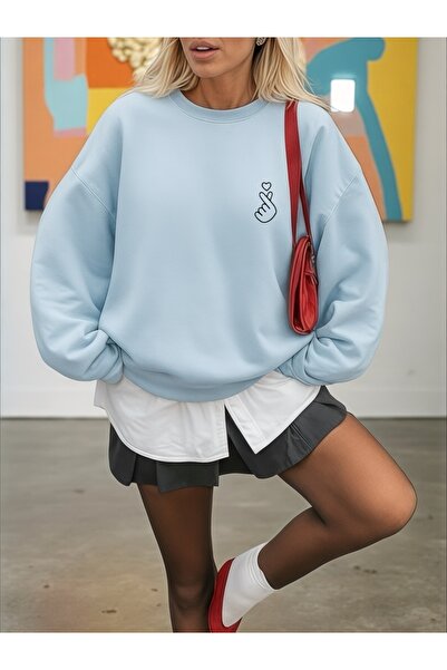 ArtYus سويت شيرت بأكمام طويلة للجنسين من FINGER KALP Transfer مطبوع مقاس كبير...