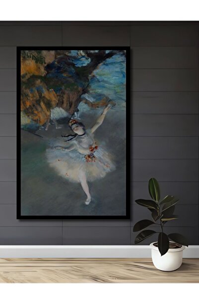Caddemia Tablou decorativ din lemn, cu aspect de ramă, cu balerină care danse...