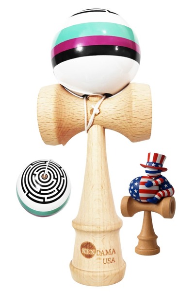 Brasoveanul Urias wood Kendama, Wooden ball + Waterproof USA Sticker for phone, 176KD