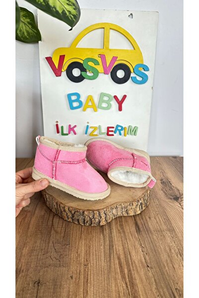 VOSVOSBABYSTORE Ροζ μίνι σουέντ μπότες Unisex (στενή εφαρμογή, πάχος μεγαλύτερο με 2 νούμερα, αγοράστε μεγαλύτερο μέγεθος)