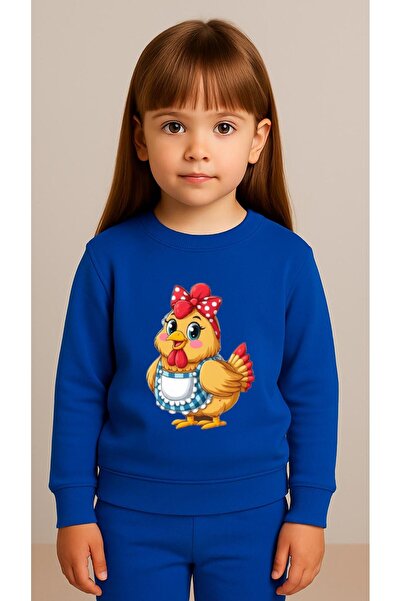 playwear Παιδικό Φούτερ Σετ Παιδικών Ρούχων AŞCI TAVUK με στάμπα για κορίτσια...
