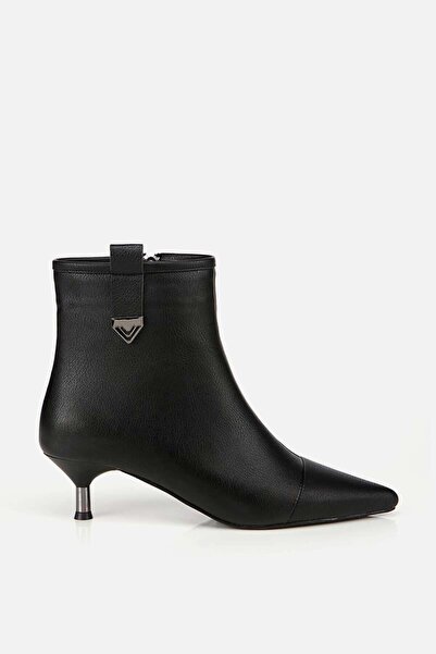 Yaya by Hotiç Women's Black Thin Heeled Boots