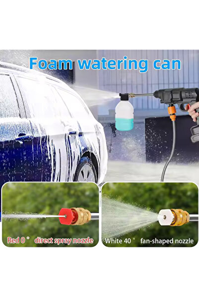 Trendoro Pressure Washer 30 bar, with 2 Batteries, 500W – 5m Hose, Complete Portable Kit