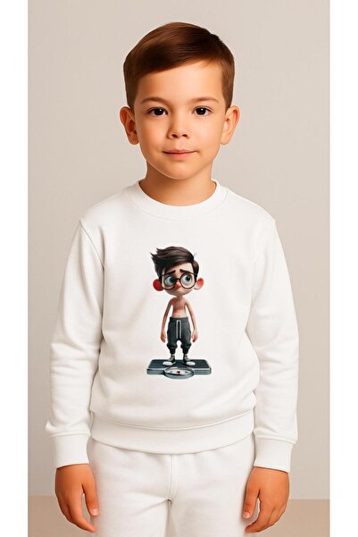 playwear Παιδικό Φούτερ Σετ TARTI με στάμπα για κορίτσια και αγόρια, με λαιμό...