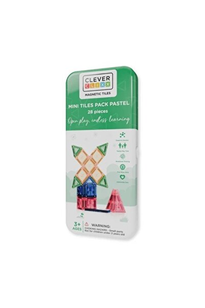 Cleverclixx Set magnetic de construit cu placute mici, Cleverclixx, super rezistent