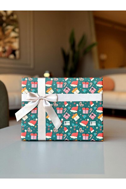 KOLİX 3-Piece New Year Themed Decorative Bow Gift Box Mixed Model Happy New Year Christmas Box