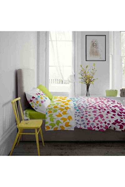 Dormisete DHome Renforce sheet set 160x230 + duvet cover 150x210 + 1 pillowcase 50x70 cm, green-multicolor