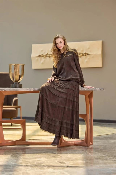 MissWhence 38025 Cupro Lace Skirt Set