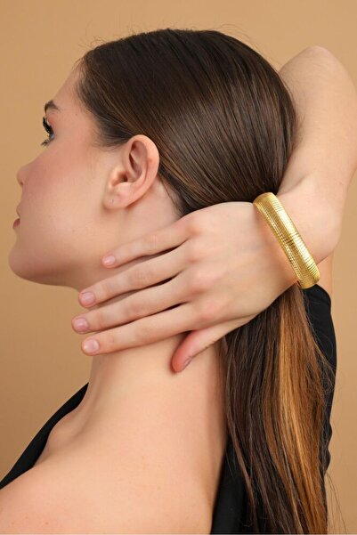 Sembol Gold 8 Ayar Altın Bilezik Kareli Şarnel 15 mm