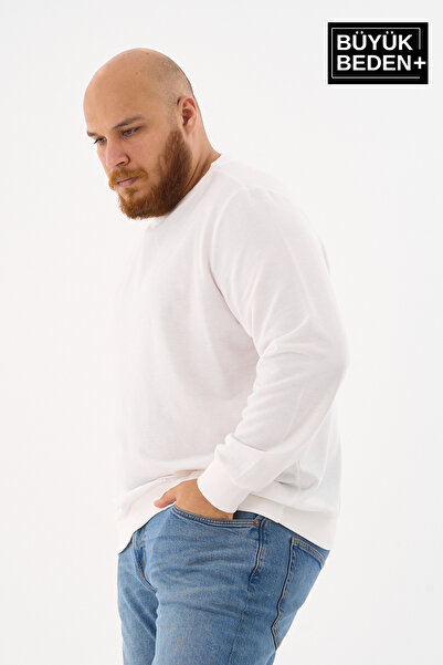 Superlife Men's Large Size Crew Neck Slim Sweatshirt Spr24Bsw56