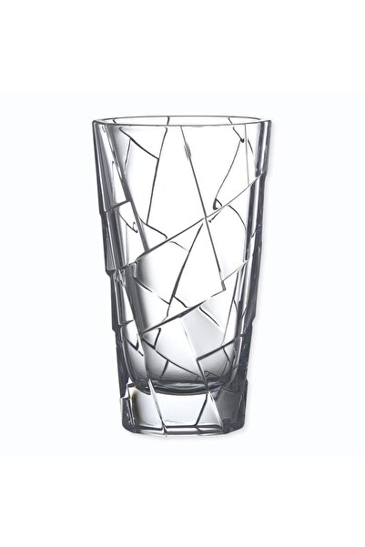 BOHEMİA CRYSTAL Crystal Bohemia Crack Glass Vase H30.5 cm, Transparent