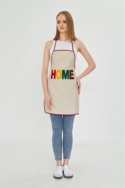 ESCE Punch Embroidered Text Detailed Kitchen Apron
