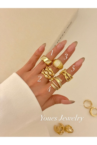 YOUES JEWELRY خاتم فولاذي قابل للتعديل من سلسلة VIP، السعر لقطعة واحدة