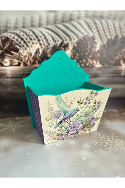 Bypinaryuksel صندوق بريد خشبي بنقش طيور