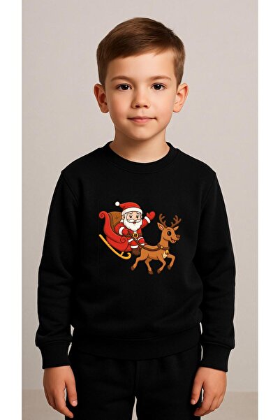 playwear Children's Team Sweatshirt Deer Year Start B Printed Girls Boys Crew...