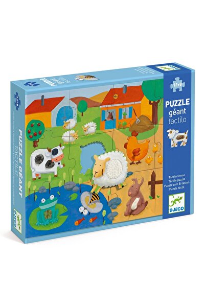 djeco Puzzle gigant tactil Ferma, Djeco, super rezistent