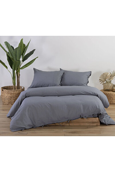 Nef Nef Homeware Duvet Cover Single Cotton-Linen 160x220 Grey