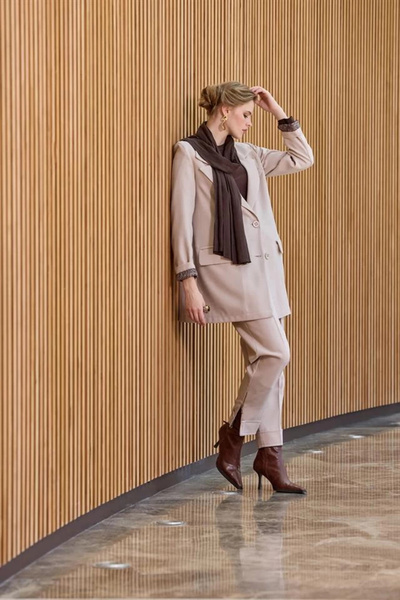 MissWhence 38204 Jacket Suit Stone