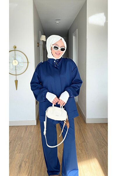 ENS مجموعة ملابس ثنائية جديدة للموسم الجديد تتميز بتفاصيل جيبية ولون SA أزرق ...