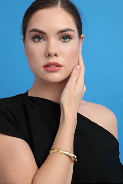 Sembol Gold 8 Ayar Altın Bilezik Zikzak Desenli 10 mm