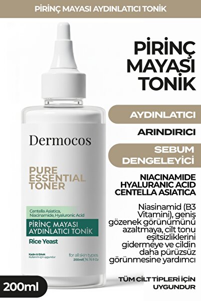 Dermocos Pirinç Mayası Tonik - Centella, Niasinamid, Hyaluronik Asitli - Tüm ...