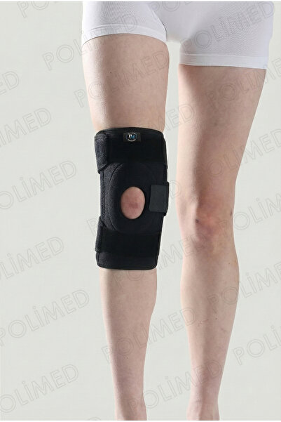 POLİMED Patella Ligament Knee Brace with Steel Spring Support Patella Silicone Supported Knee Brace
